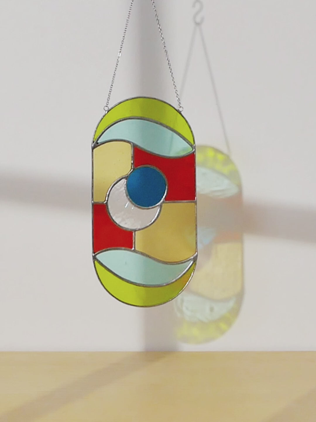 Stained Glass Abstract Suncatcher glass for Window Hangings F72