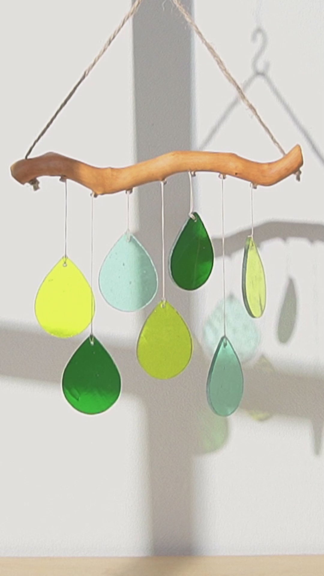 Stained Glass Wind Chimes, Beautiful glass wind chimes F69