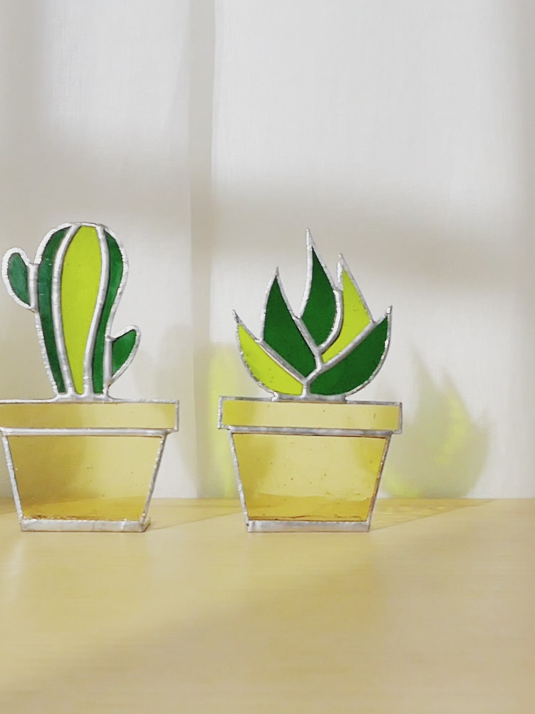 Stained Glass Cactus Decor for Tabletop decor F50