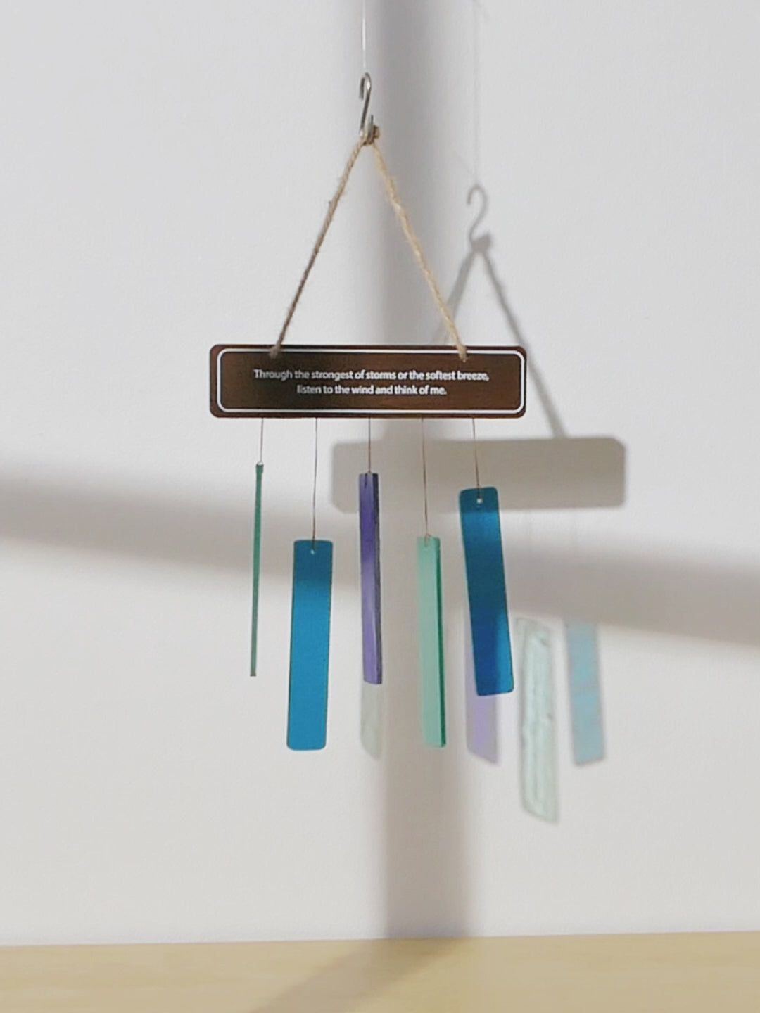 Personalized Stained Glass Wind Chime, Boho style home F66