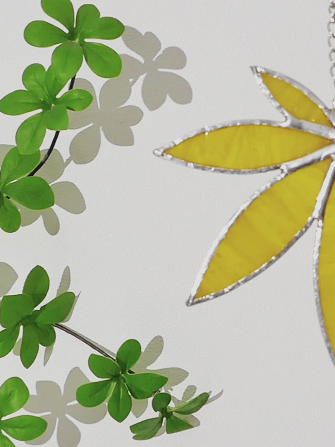 Leaf Stained Glass decor and Wall Hanging F05