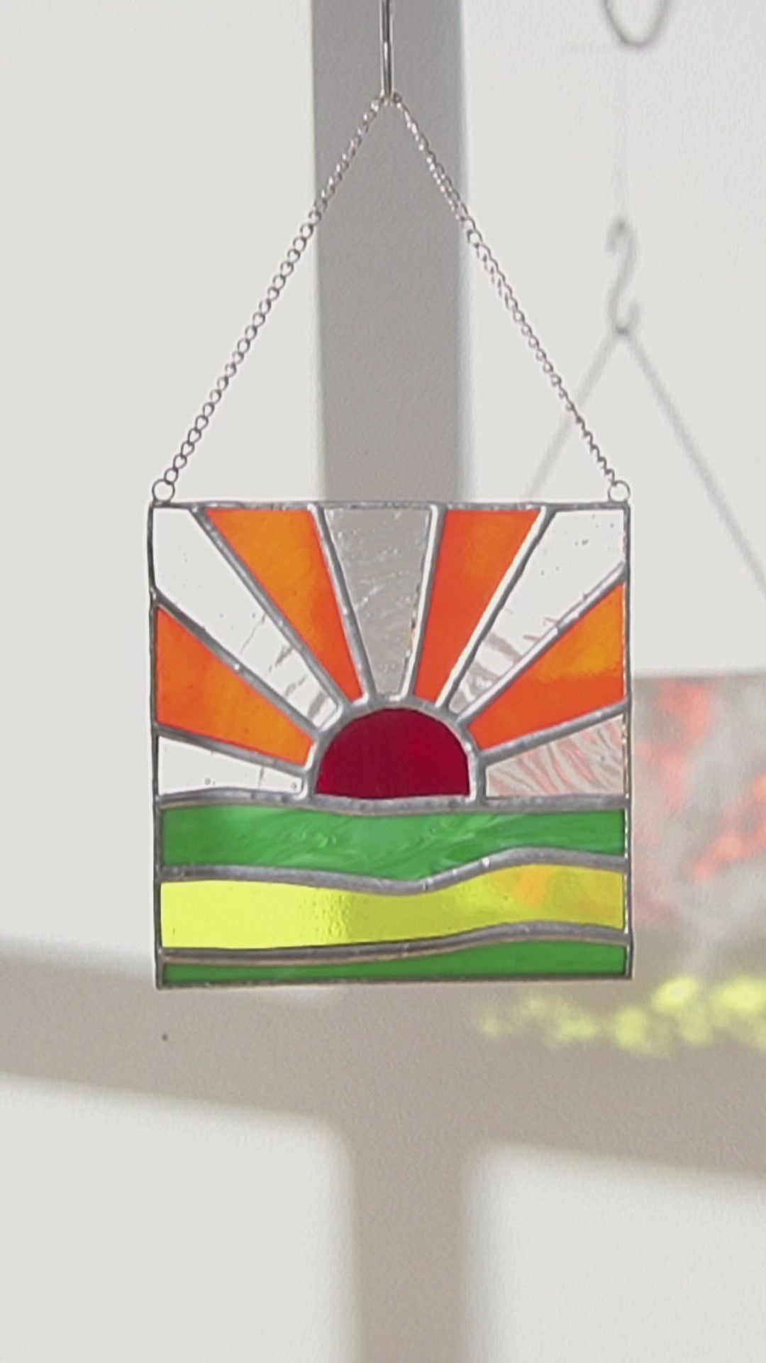 Stained Glass Sunrise Suncatcher Glass for Suncatcher Stained Glass F25