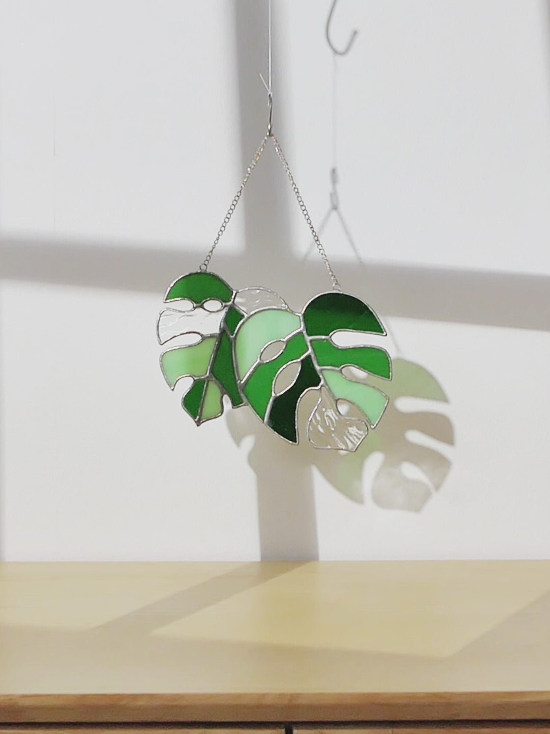 Monstera Leaves Stained Glass for Decorative glass windows F58