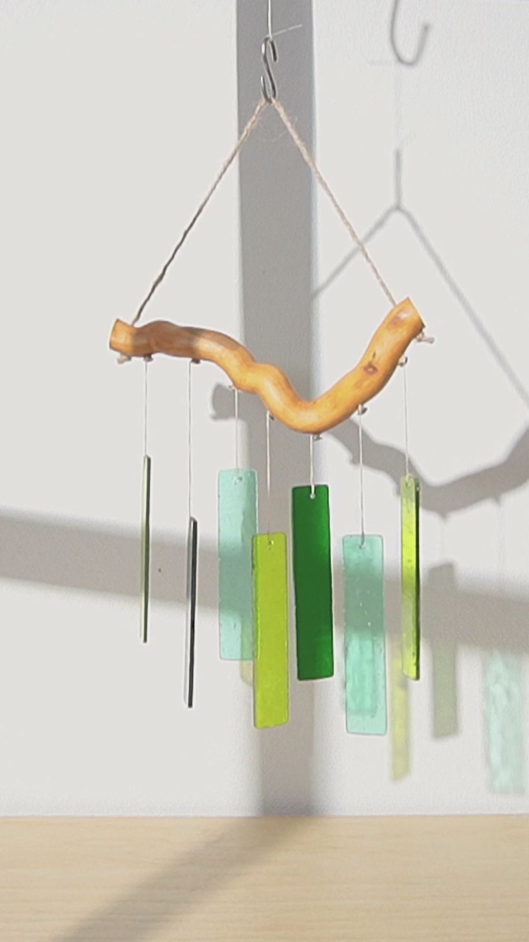 Stained Glass Wind Chimes, Boho style chime and art F67