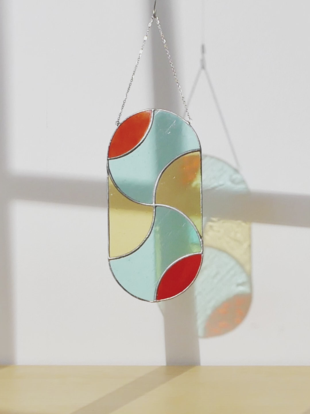 Stained Glass Abstract Suncatcher decor for Stained Glass Arts F62